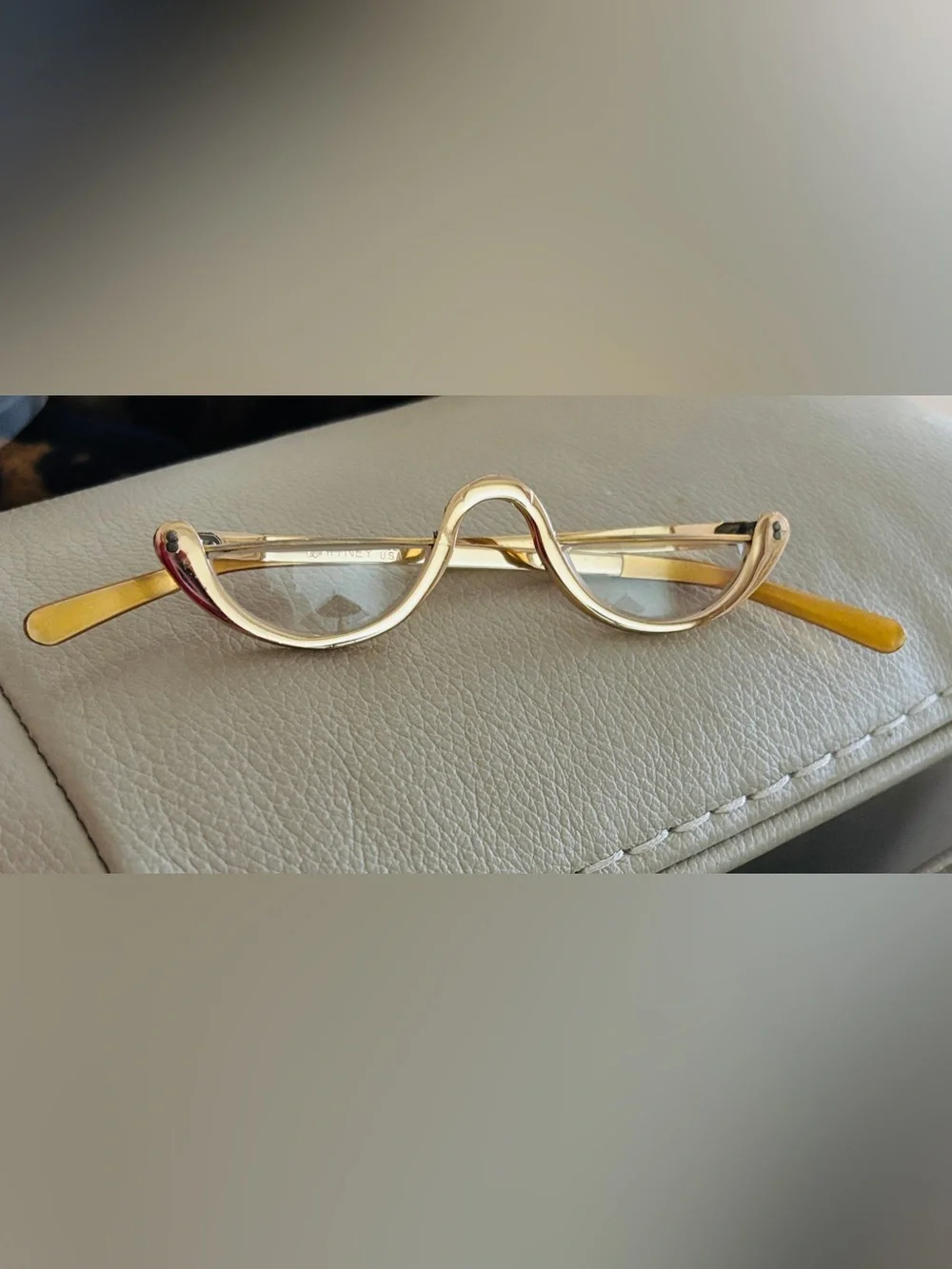 RARE Hard To Find - Whitney USA Vintage Gold Women's Half-Frame Reading Glasses